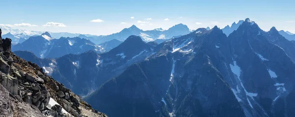Canadese Rocky Mountain Landschap Natuur Achtergrond Panorama Zonnige Dag Brits — Stockfoto