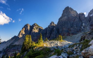 Kanada Doğa 'sında Rocky Dağı manzarası. British Columbia, Kanada.