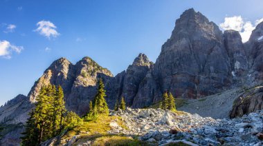 Kanada Doğa 'sında Rocky Dağı manzarası. British Columbia, Kanada.