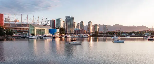 False Creek Der Innenstadt Von Vancouver British Columbia Kanada Panorama — Stockfoto