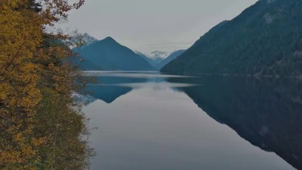 Kanadische Berglandschaft Bewölkt Bewölkt Herbst Saison Sonnenuntergang Chilliwack British Columbia — Stockvideo