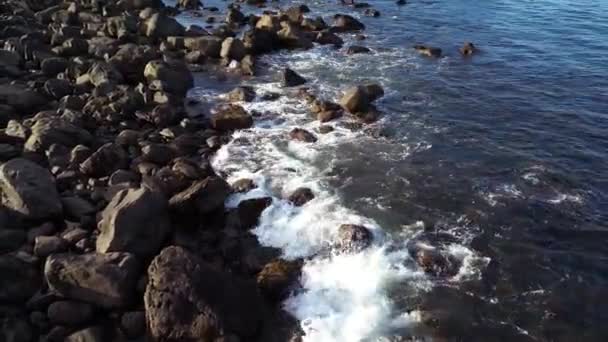 Rocky Shore Costa Del Océano Pacífico Día Soleado Vancouver Island — Vídeos de Stock