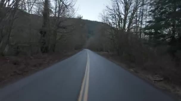 Kör Scenic Road Squamish Valley British Columbia Kanada Molndagen Höstsäsongen — Stockvideo