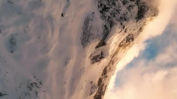 Glacier Montagnes Rocheuses Recouvertes Neige Paysage Naturel Aérien Canada Canada — Video
