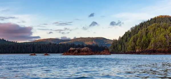Канадский Природный Ландшафт Западном Побережье Тихого Океана Предыстория Panorama Сан — стоковое фото