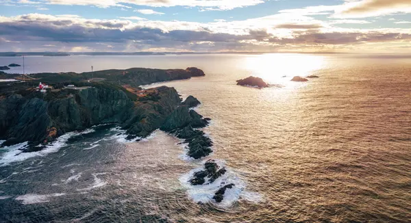 Felsige Küste Der Ostküste Des Atlantiks Natur Aus Der Luft — Stockfoto