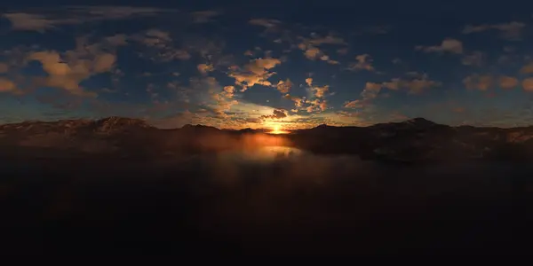 Δραματικό Εναέρια Πανόραμα Σύννεφων Και Ορεινού Τοπίου Φόντο Φύσης Απόδοση — Φωτογραφία Αρχείου
