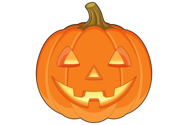 Çizgi film Jack O Fener Balkabağı Cadılar Bayramı İllüstrasyonu