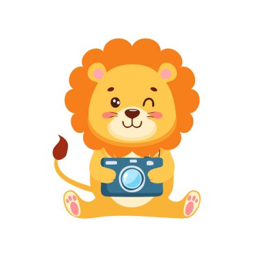 Kameralı şirin bir aslan.