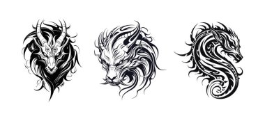 Kabile tyle dövmeli ejderha tasarımı