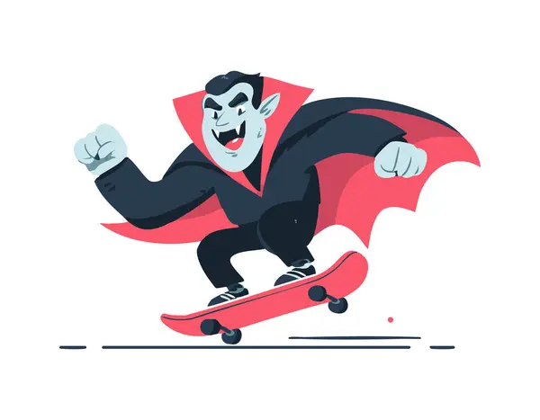 Komik Vampir Kaykay Oynuyor