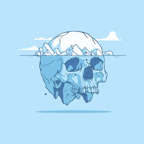 Skull Iceberg çizim tasarımı
