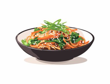 Japchae Kızarmış Bardağı Karıştır