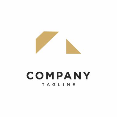 A Harfi Mimari Logo Simgesi Vektörü