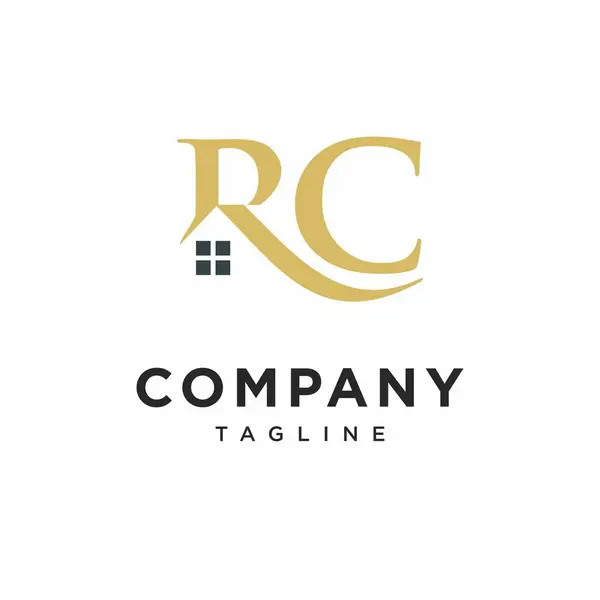 Zarif Harf r. C Logo Simgesi Vektörü