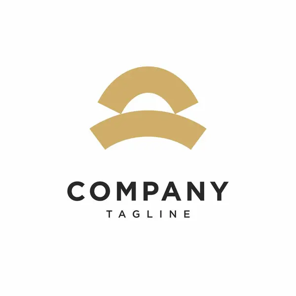 Basit Köprü Logosu Simge Vektörü Harfi