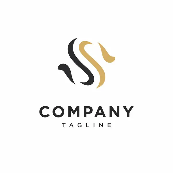 S Harfi Zarif Logo Simgesi Vektörü