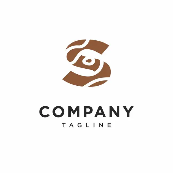 S harfi Tahta Simge Logo Vektörü