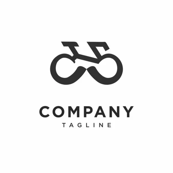Bıyık Bisikleti Logosu Simge Vektörü