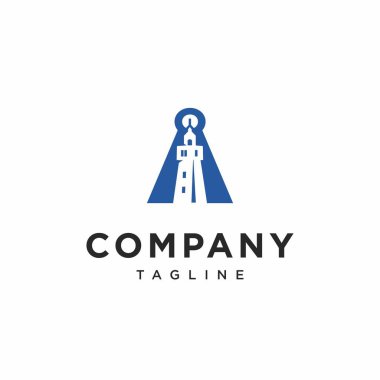 Deniz feneri logosu simgesi vektörü / deniz feneri logosu simgesi vektörü