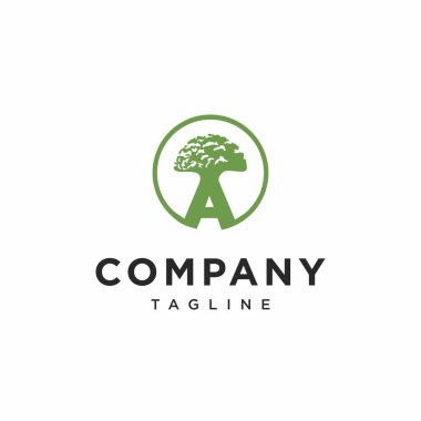 A Ağaç Simgesi Vektör Logosu / Ağaç Simgesi Vektör Logosu