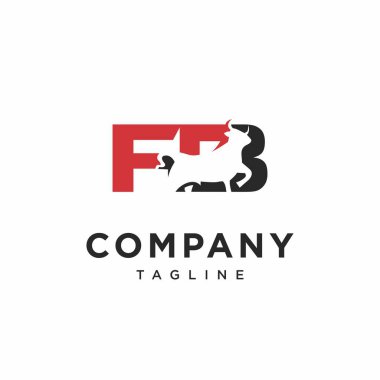 F B Boğa Logosu Simge Vektörü / F B Boğa Logosu Simgesi Vektörü