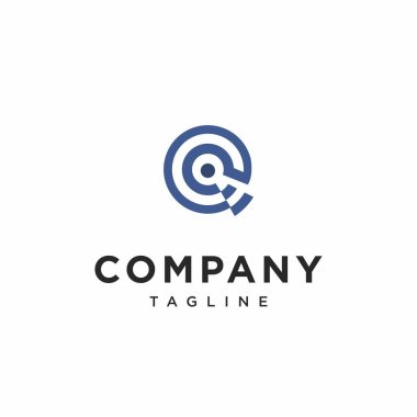 Q harfi Radar Logo Simgesi Vektörü / Q harfi Radar Logo Simgesi Vektörü