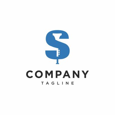 Trompet S Logo Simgesi Vektörü