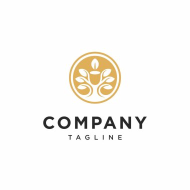 Kase Ağacı Logosu Simgesi Vektörü /