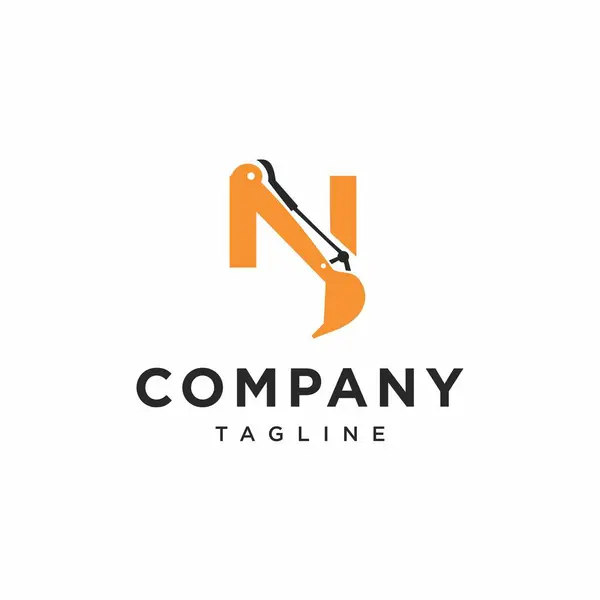 Harf N Kazıyıcı Logo Simge Vektörü / Harf N Kazıyıcı Logo Simgesi Simgesi Vektörü