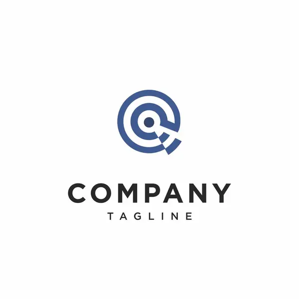 Q harfi Radar Logo Simgesi Vektörü / Q harfi Radar Logo Simgesi Vektörü