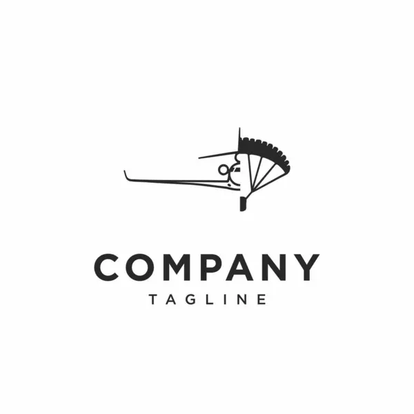 Paraglider düzlemi Logo Simgesi Vektörü