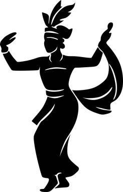 Bu vektör geleneksel bir dansçının ıslığını gösteriyor