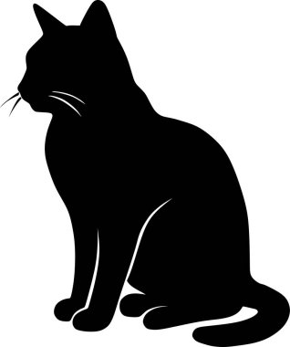 Bu vektör siyah kedi kuyruğu sümüğüne sahip.