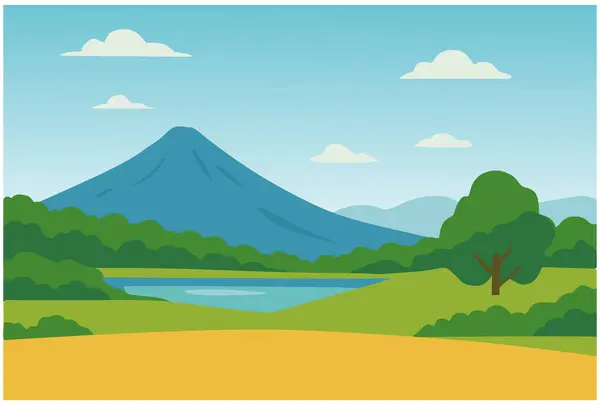 dağ manzarası vektör çizimi
