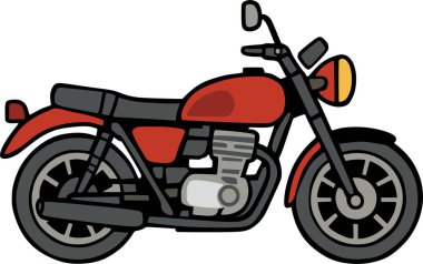 Bir motosikletin vektör çizimi