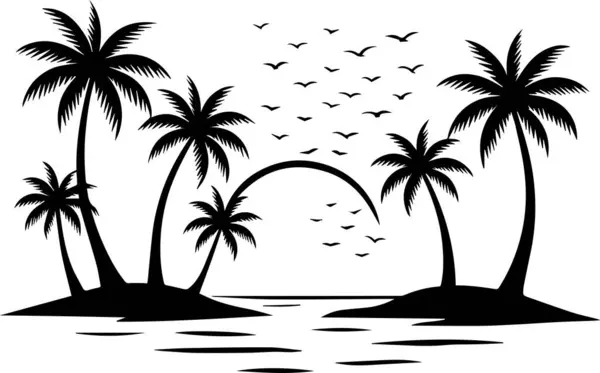 Plaj manzarası vektör sümüğü