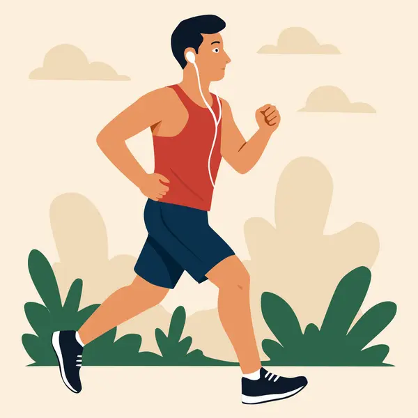 Koşan bir adamın vektörü