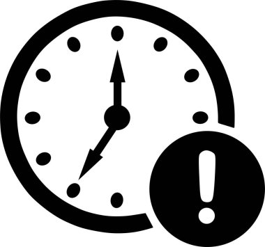 Saat Disiplini Zaman Simgesi Siluet Vektör Dakiklik Sembolü