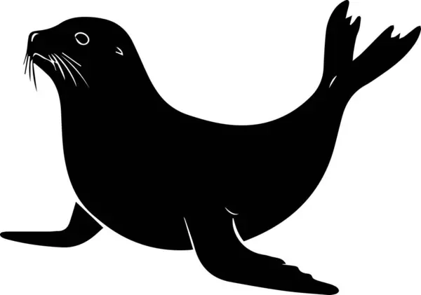 Siluet Vektör Resmini Mühürle