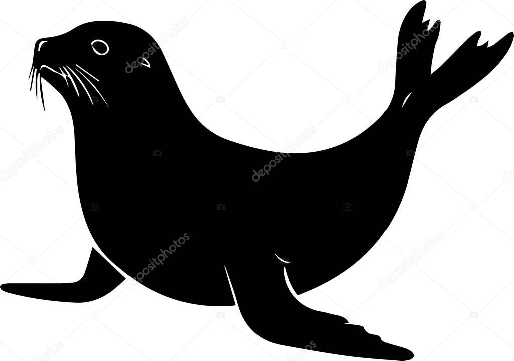 Seal Silhouette Vector Illustration