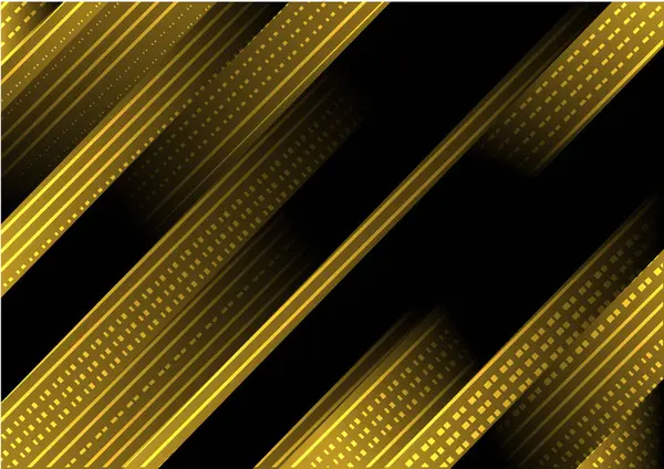 Pürüzsüz, fütüristik arka plan köşegen altın parlayan çizgiler ve noktalı ızgara aksanlarıyla karanlık bir gradyan tabanı var. Teknoloji temalı sunumlar, web siteleri, UI / UX tasarımı, iş bilgileri ve dijital pazarlama için ideal. Modern teknoloji aes