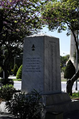 VALETTA, MALTA - 11 Nisan 2025: Floriana Kraliyet Malta Topçu Savaş Anıtı