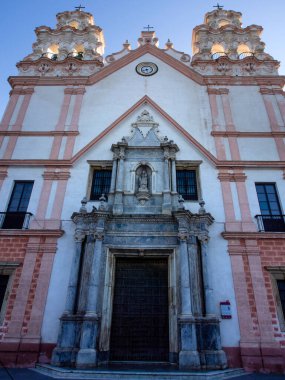 CADIZ, İspanya - 13 Mart 2016: Alameda Marqus de Comillas 'taki Carmelite Kilisesi' nin (Nuestra Seora del Carmen) dış görünüşü
