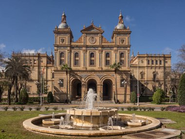 SEVILLE, SPAIN - 16 Mart 2016: Espana Meydanı 'nın arka manzarası