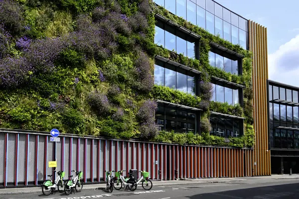 LONDON, İngiltere - 31 Mayıs 2025: Yeşil duvarlı Fil Evi 'nin dışı - Paramount Uluslararası Ağ Merkezi