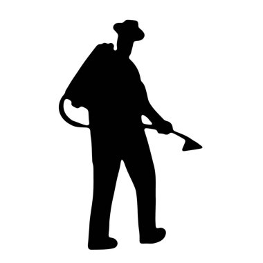 Erkek sulama ya da böcek ilacı sıkma planta tarım poster tasarımı - 1