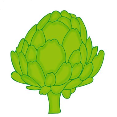 Enginar sebze çizimi beyaz arkaplanda izole edildi - 1