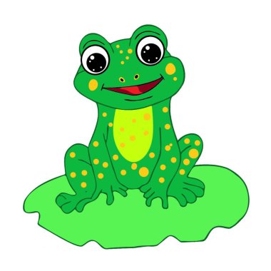 Kurbağa illüstrasyonu video karikatür yapımı projeleri için kullanışlı - 1