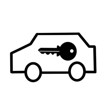 araba uyarı sembolü hareketsizleştirici etkinleştirme hırsızlık önleme uyarı hatası veya hata göstergesi siyah siluet